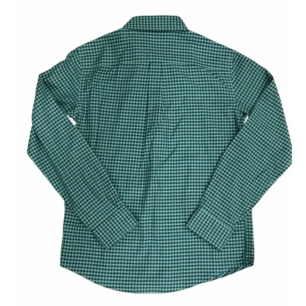 SOUTHERN TIDE Boys Green and Navy Button Down Medium (8-10)